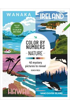 Coperta cărții 'Color by Numbers Nature: 40 Mystery Pictures to Reveal -'