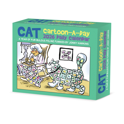 Cat Cartoon-A-Day by Jonny Hawkins 2026 5.4 X 6.2 Box Calendar - Jonny Hawkins