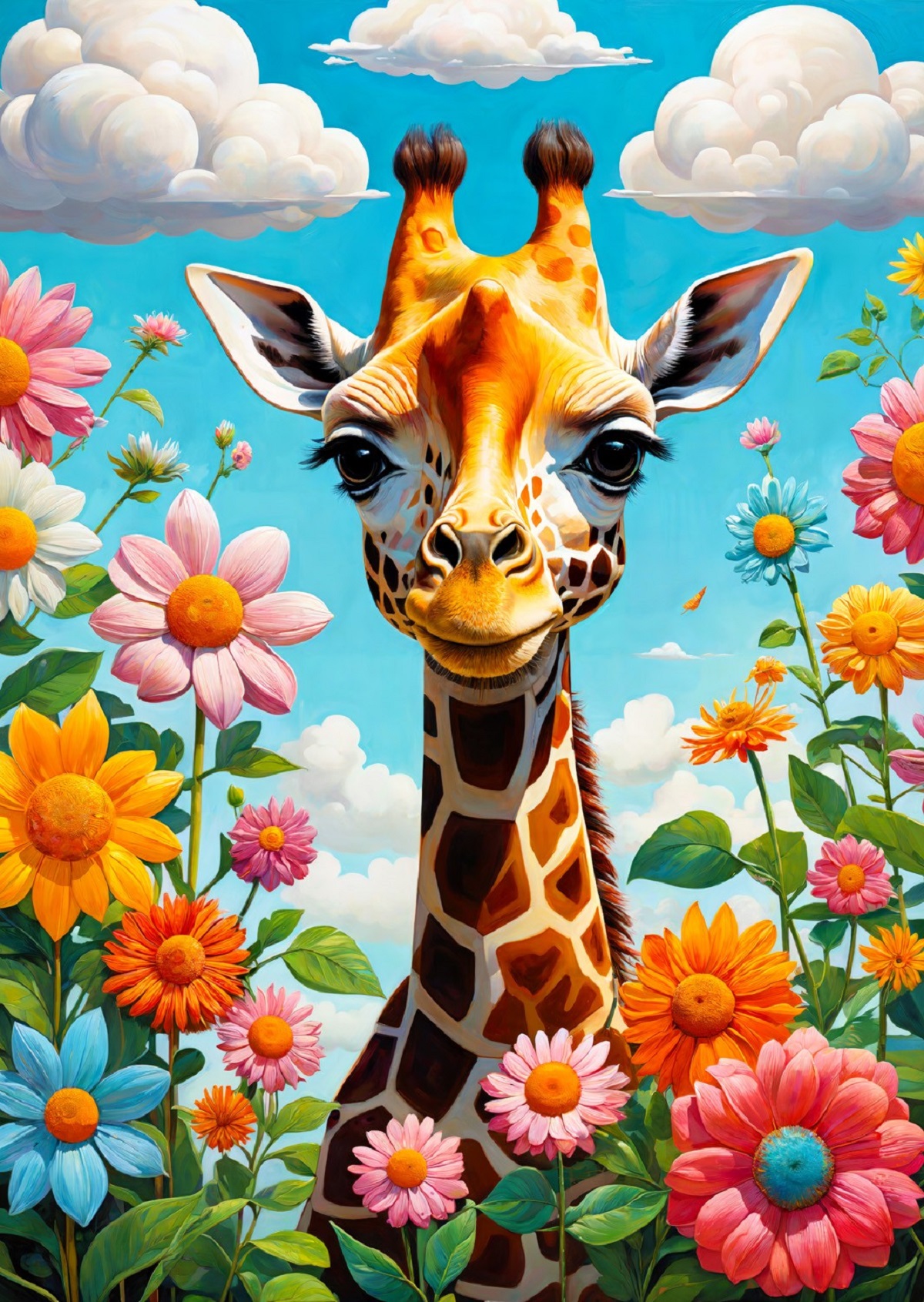 Puzzle 1000: Cute Giraffe