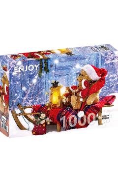 Imaginea produsului 'Puzzle 1000: Teddy Bears With Santa Hats'