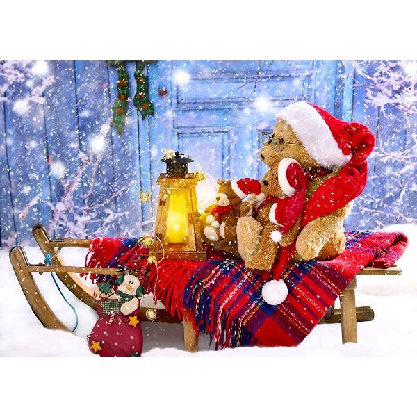 Puzzle 1000: Teddy Bears With Santa Hats