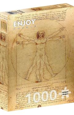 Poza produsului Puzzle 1000: The Vitruvian Man. Leonardo da Vinci