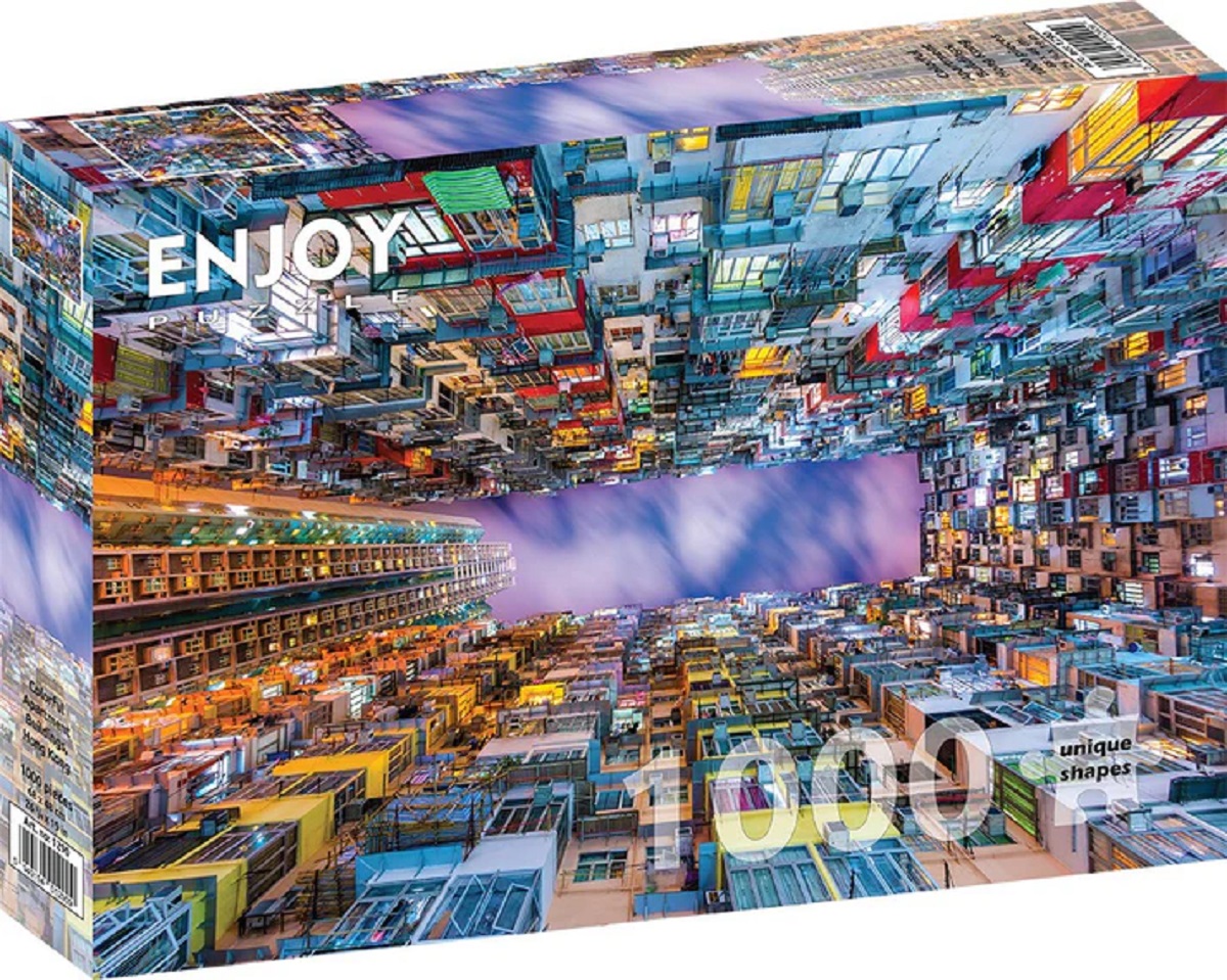 Puzzle 1000: Colorful Apartment Buildings. Hong Kong