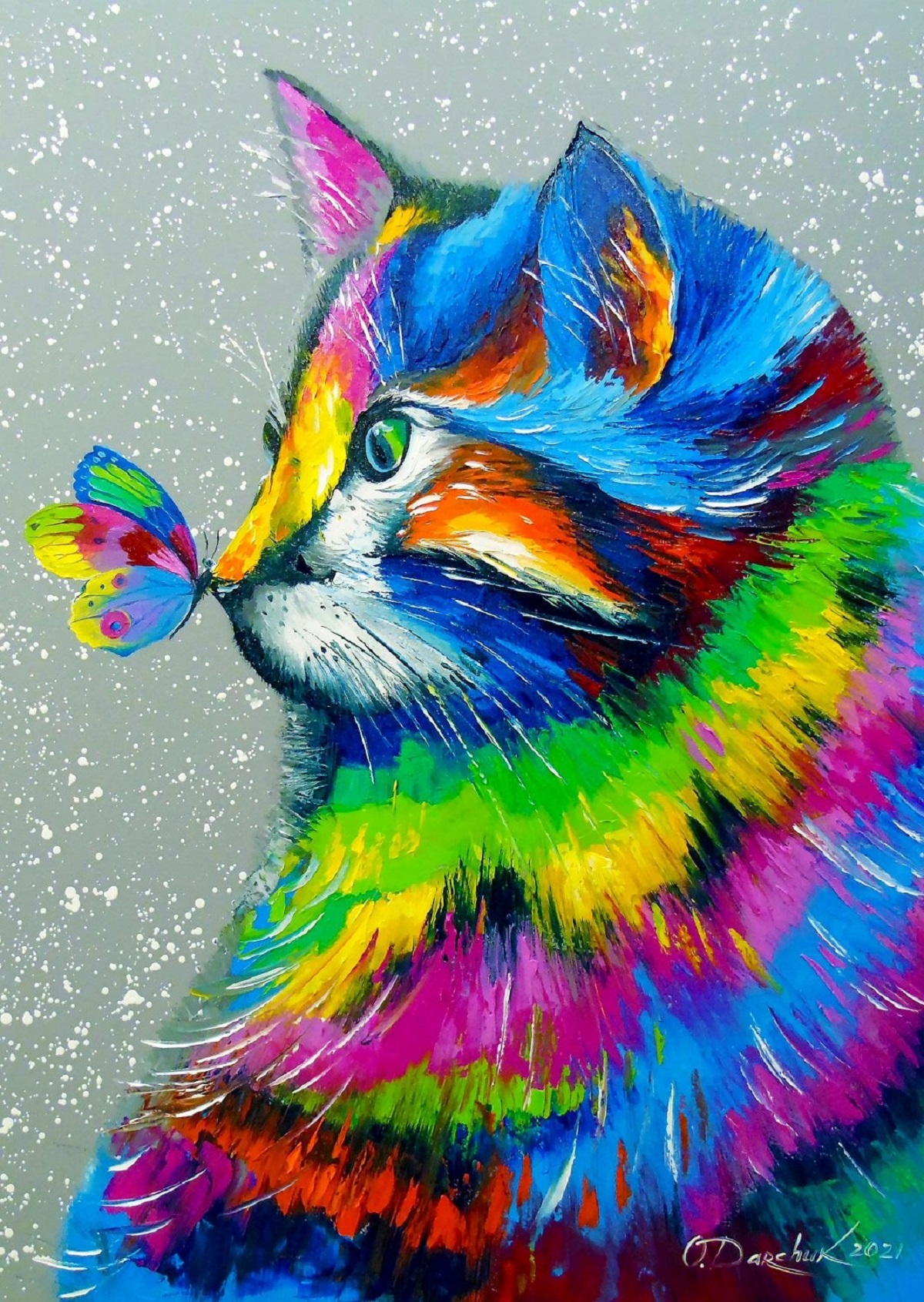 Puzzle 1000: Bright Cat and Butterfly