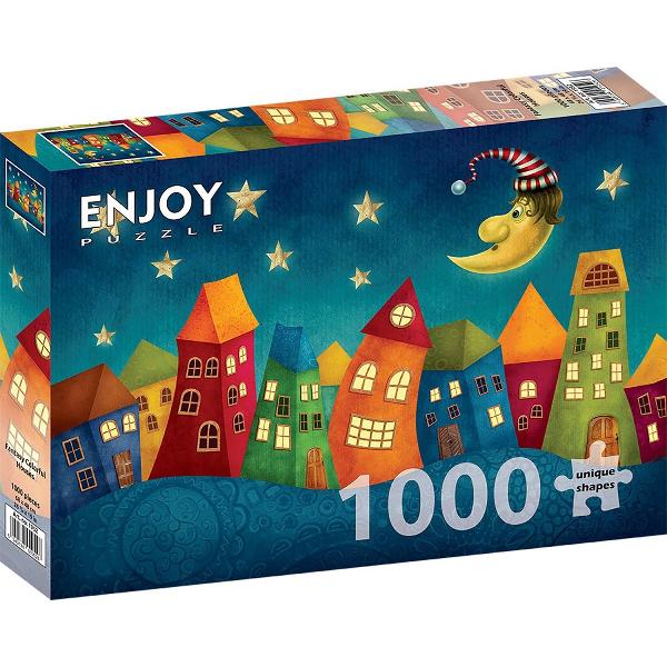 Puzzle 1000: Fantasy Colorful Houses