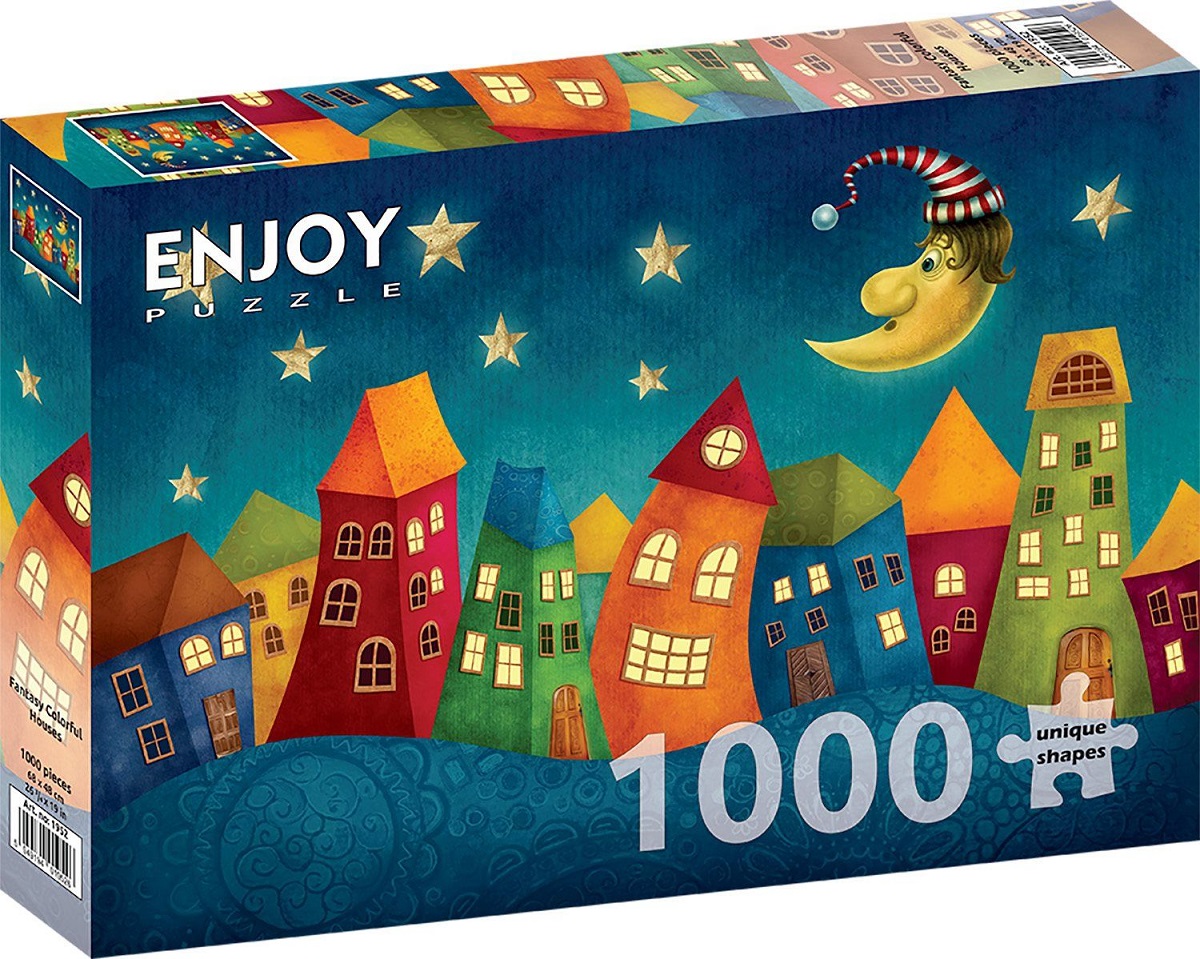 Puzzle 1000: Fantasy Colorful Houses