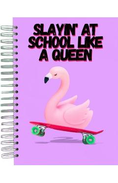 Imaginea produsului 'Caiet dictando A4 universal cu spirală: Pink Swan'