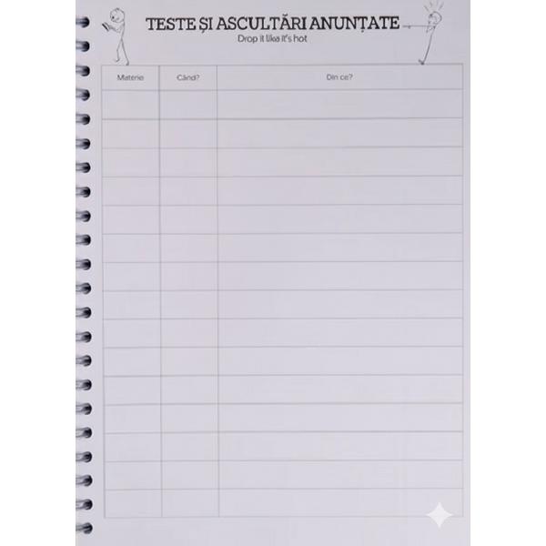 Caiet dictando A4 universal cu spirala: Stay extra