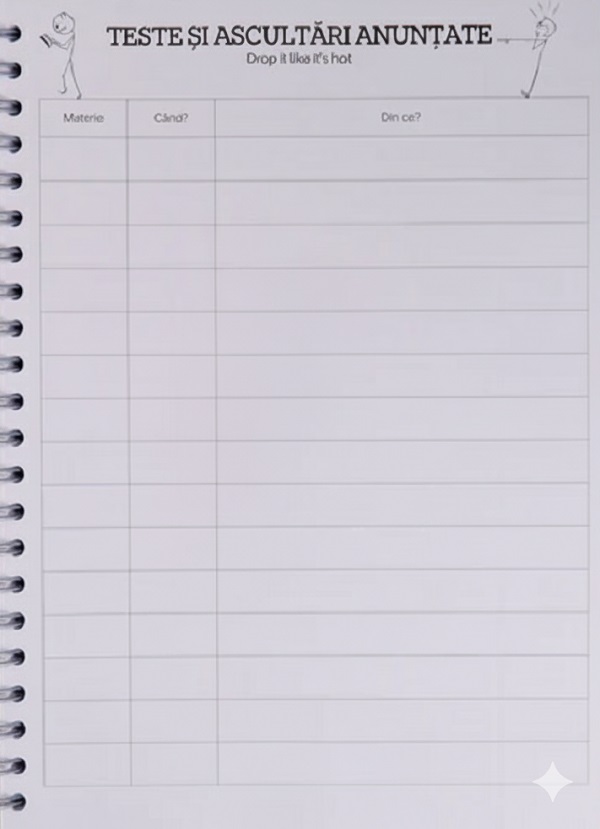 Caiet dictando A4 universal cu spirala: Stay extra