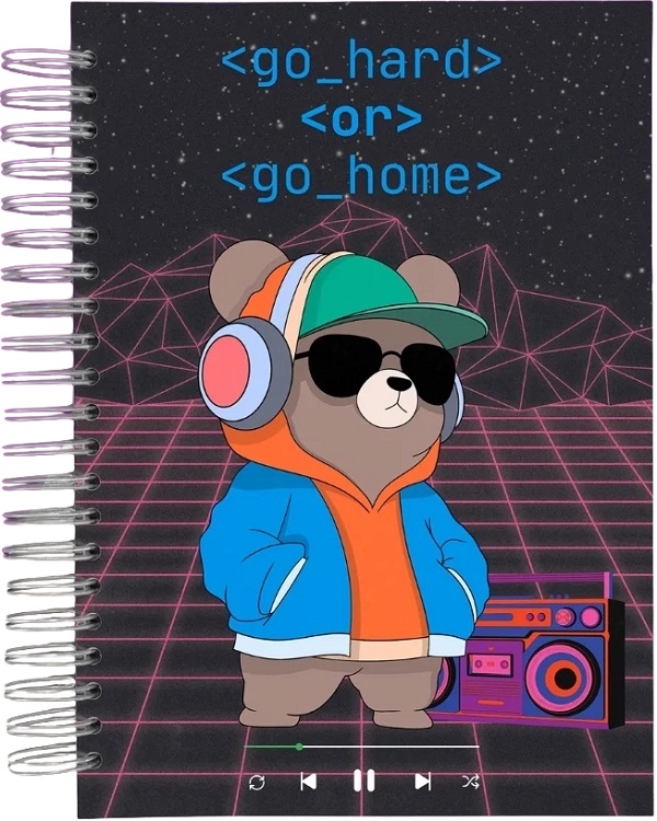 Caiet matematica A4 universal cu spirala: Go hard or go home