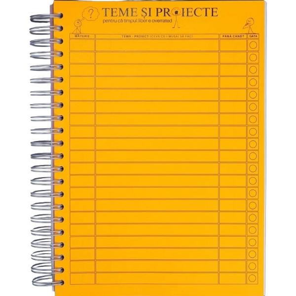 Caiet matematica A4 universal cu spirala: Go hard or go home