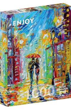 Poza produsului Puzzle 1000: Rainy Romance in the City