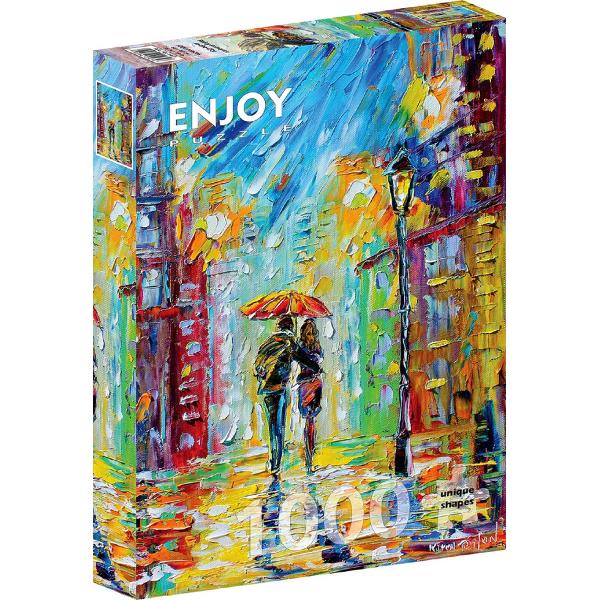 Puzzle 1000: Rainy Romance in the City
