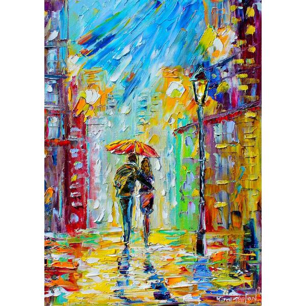 Puzzle 1000: Rainy Romance in the City
