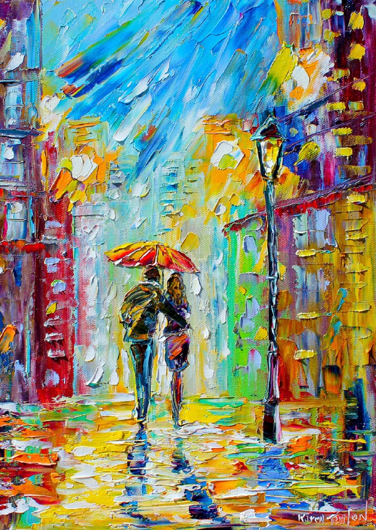 Puzzle 1000: Rainy Romance in the City