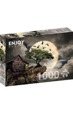 Poza produsului Puzzle 1000: A Log Cabin on a Cliff