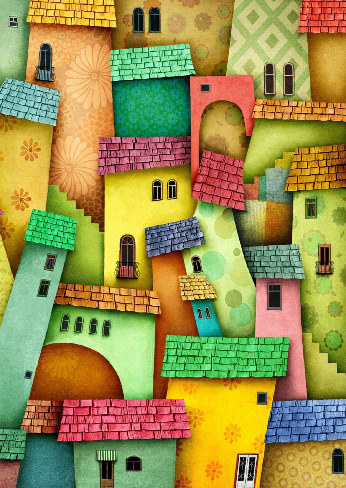 Puzzle 1000: Joyful Houses
