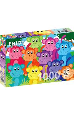 Imaginea produsului 'Puzzle 1000: Rainbow Monkeys'