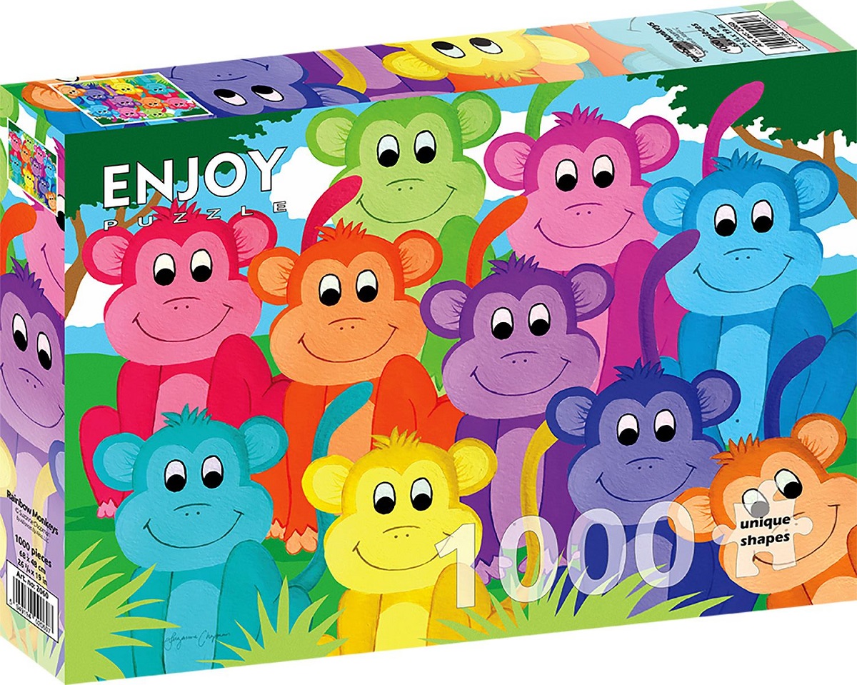 Puzzle 1000: Rainbow Monkeys