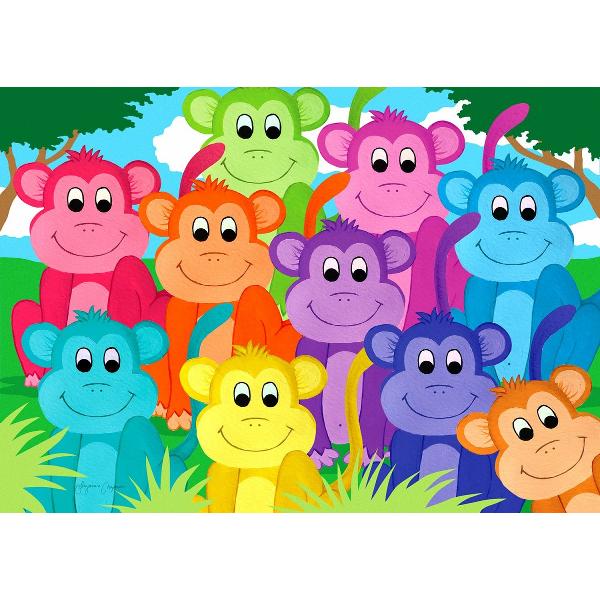 Puzzle 1000: Rainbow Monkeys
