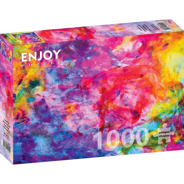 Puzzle 1000: Colorful Abstract Oil Painting
