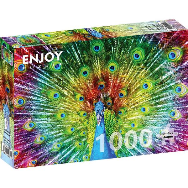 Puzzle 1000: Colorful Peacock