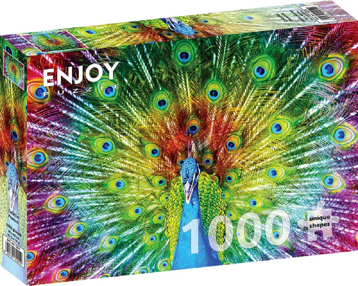 Puzzle 1000: Colorful Peacock