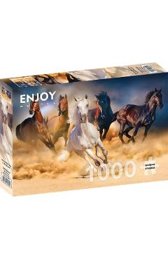 Poza produsului Puzzle 1000: Horses Running in the Desert