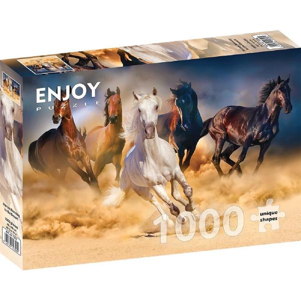 Puzzle 1000: Horses Running in the Desert