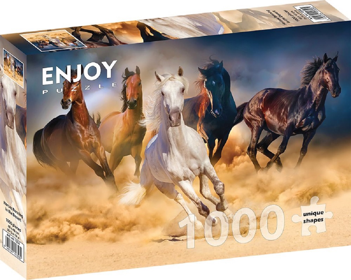 Puzzle 1000: Horses Running in the Desert