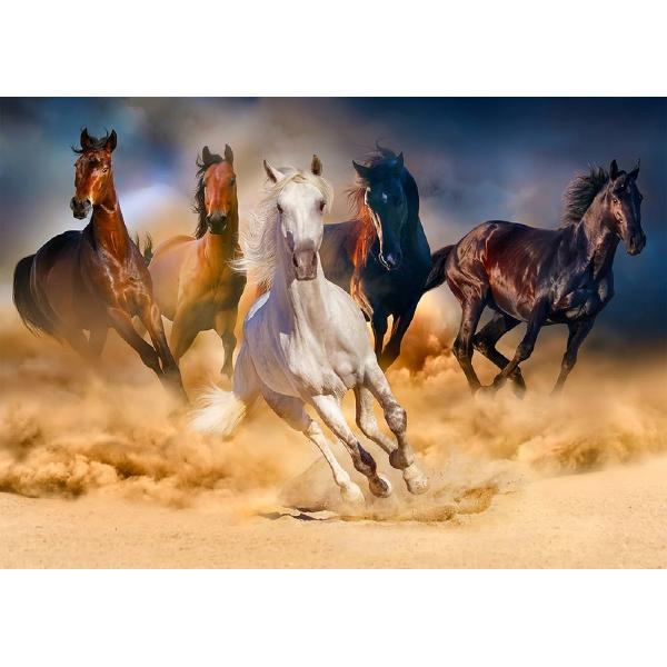 Puzzle 1000: Horses Running in the Desert