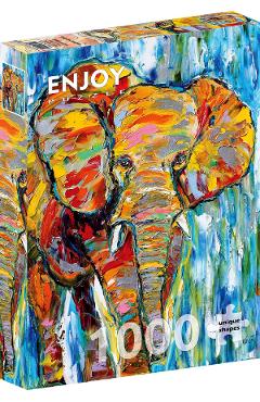 Imaginea produsului 'Puzzle 1000: Colorful Elephant'