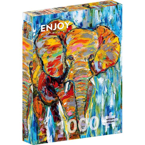 Puzzle 1000: Colorful Elephant