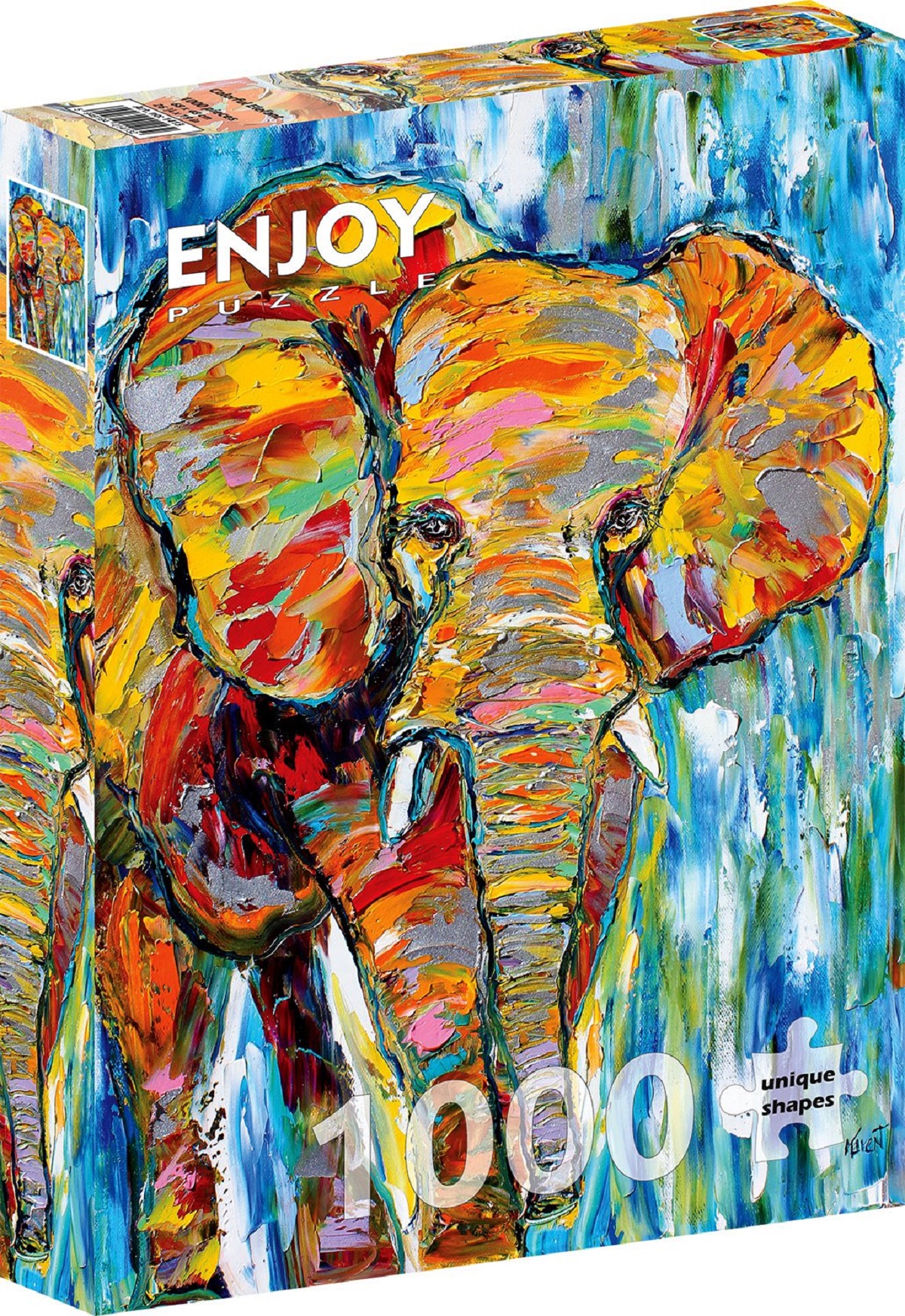 Puzzle 1000: Colorful Elephant