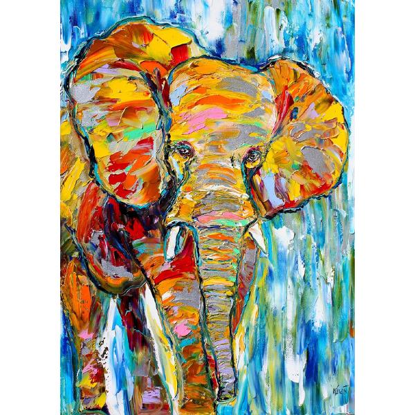 Puzzle 1000: Colorful Elephant