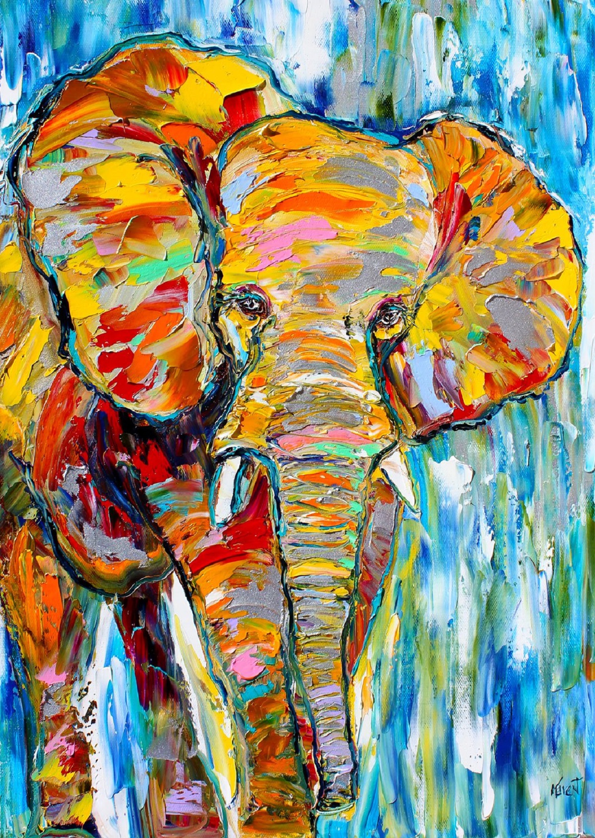 Puzzle 1000: Colorful Elephant