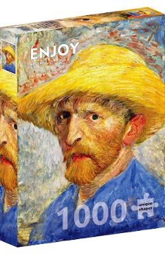 Poza produsului Puzzle 1000: Self-Portrait with a Straw Hat. Vincent Van Gogh