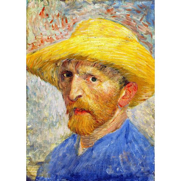 Puzzle 1000: Self-Portrait with a Straw Hat. Vincent Van Gogh