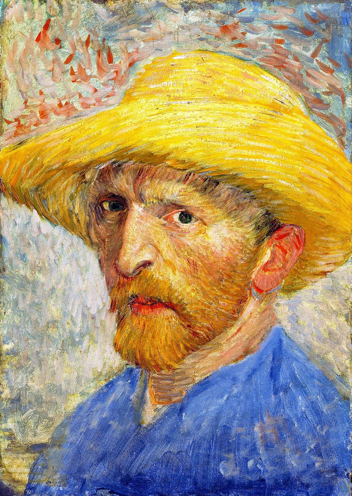 Puzzle 1000: Self-Portrait with a Straw Hat. Vincent Van Gogh