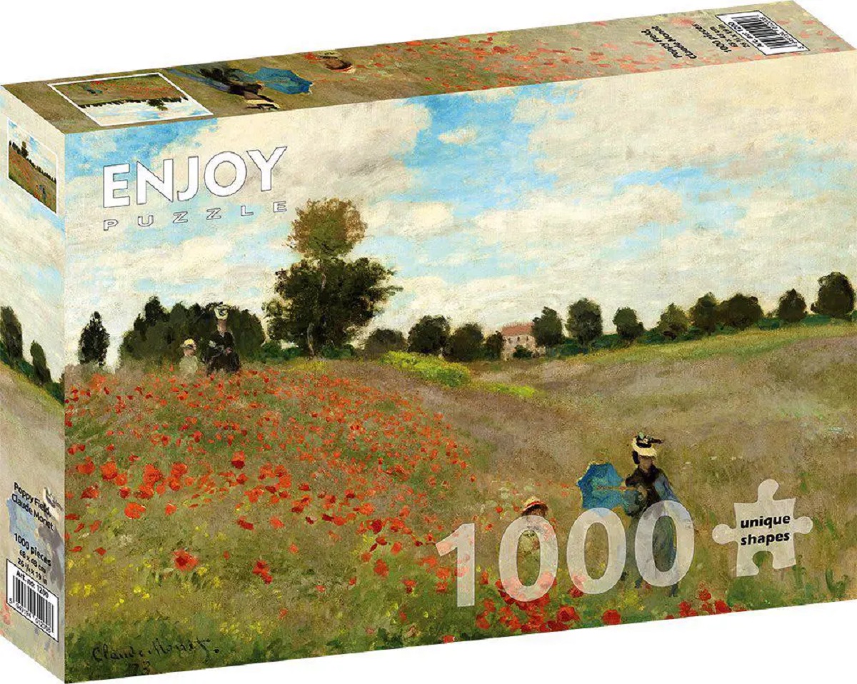 Puzzle 1000: Poppy Field. Claude Monet