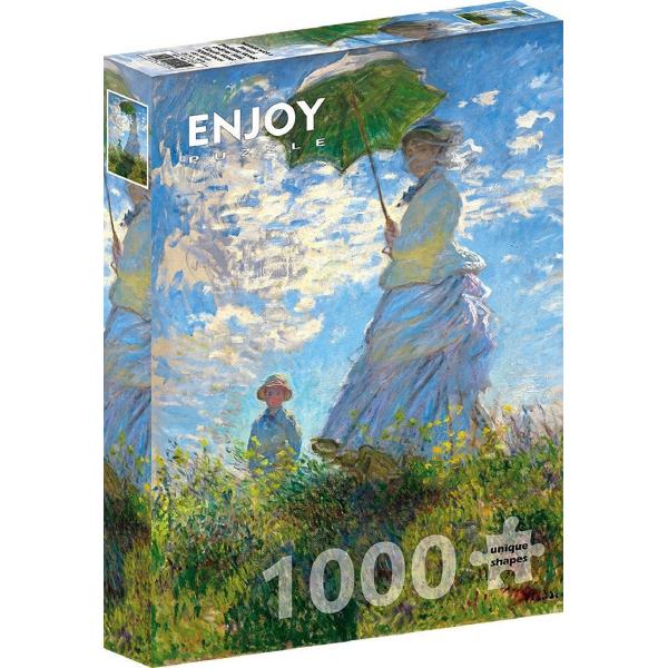 Puzzle 1000: Woman with a Parasol. Madame Monet and Her Son. Claude Monet