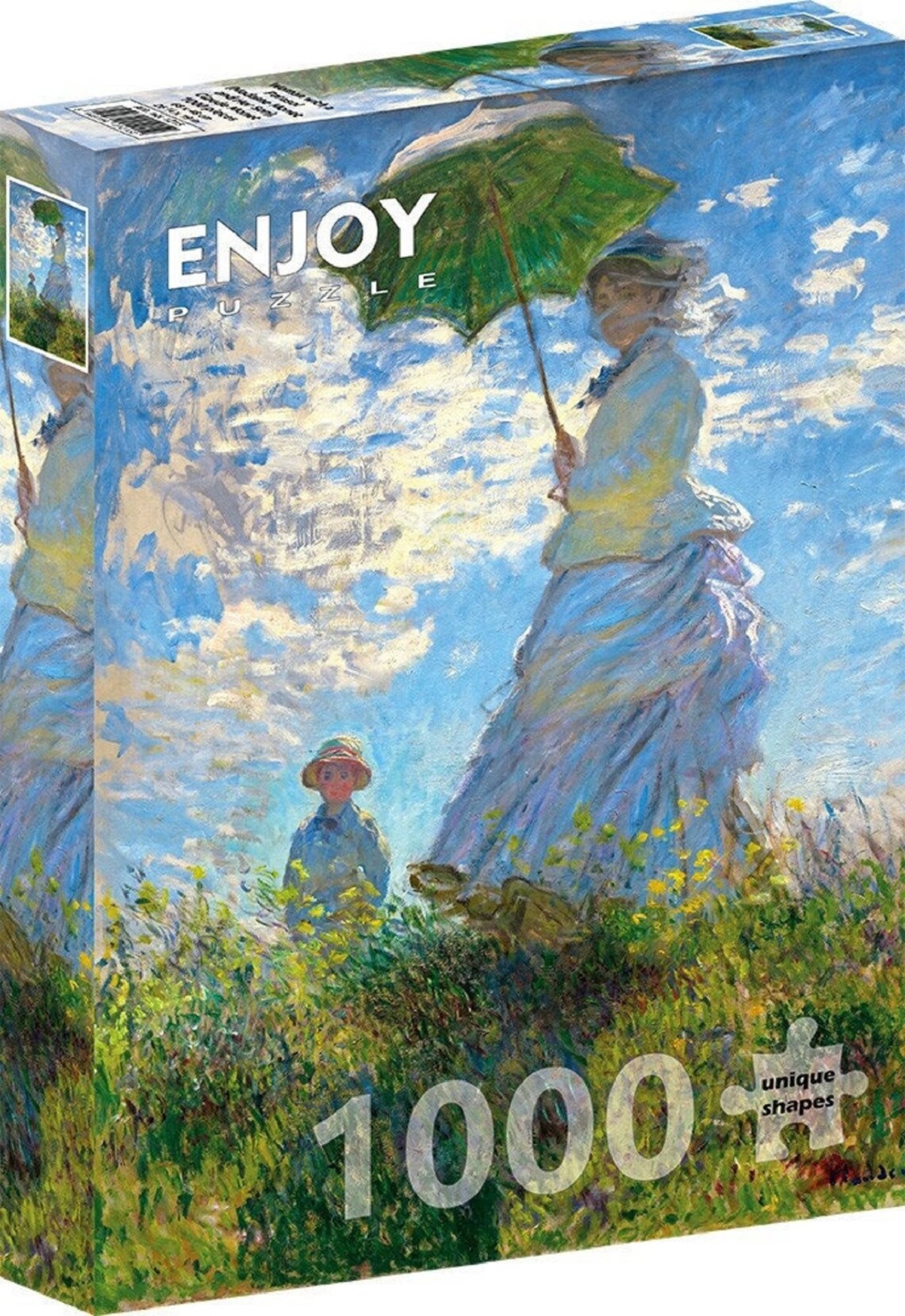 Puzzle 1000: Woman with a Parasol. Madame Monet and Her Son. Claude Monet