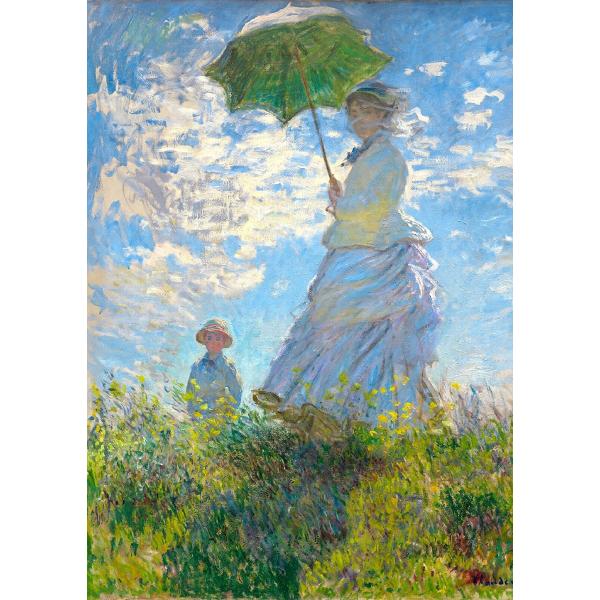 Puzzle 1000: Woman with a Parasol. Madame Monet and Her Son. Claude Monet