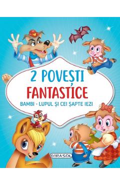 Coperta cărții '2 povești fantastice: Bambi. Lupul și cei șapte iezi'