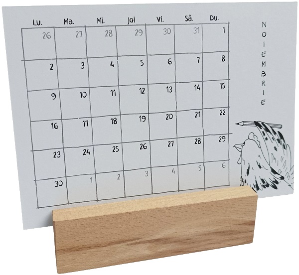 Calendar de birou 2026. Kotkodak