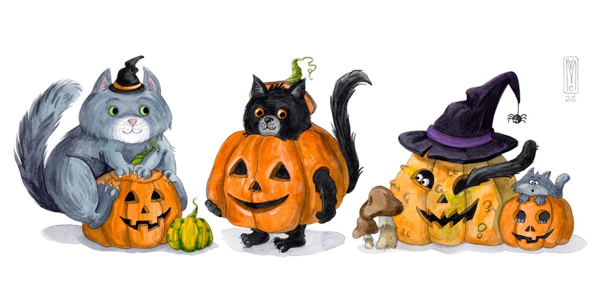 Carte postala: Mate Halloween 1/3 A4