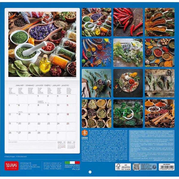 Calendar de perete 2026: Herbs and Spices