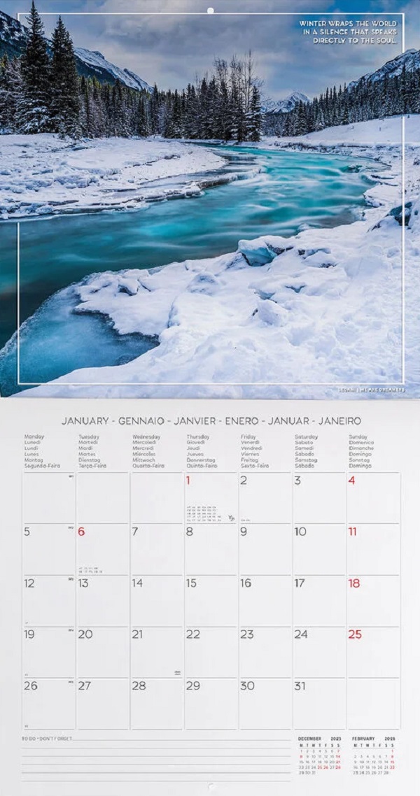 Calendar de perete 2026: Four Seasons