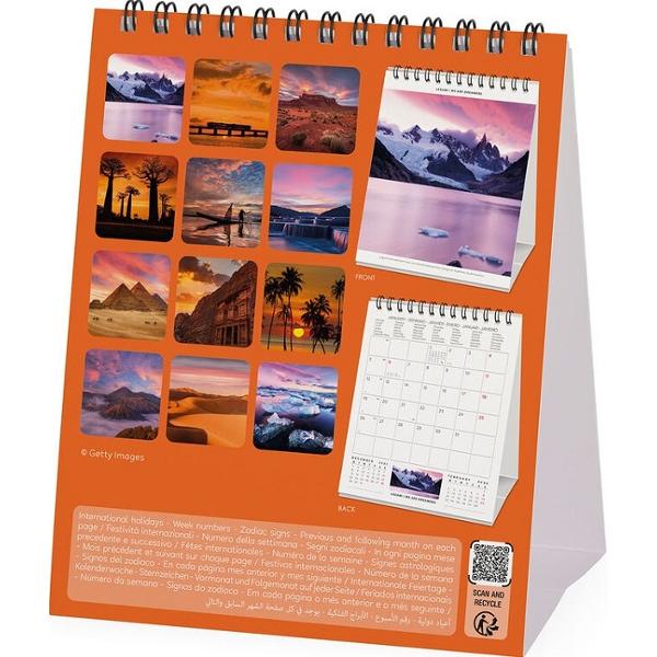 Calendar de birou 2026: Sunsets