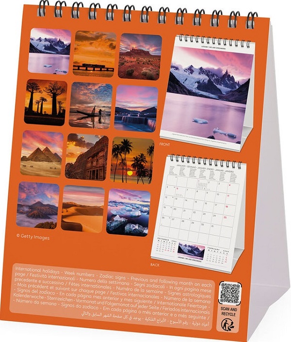 Calendar de birou 2026: Sunsets